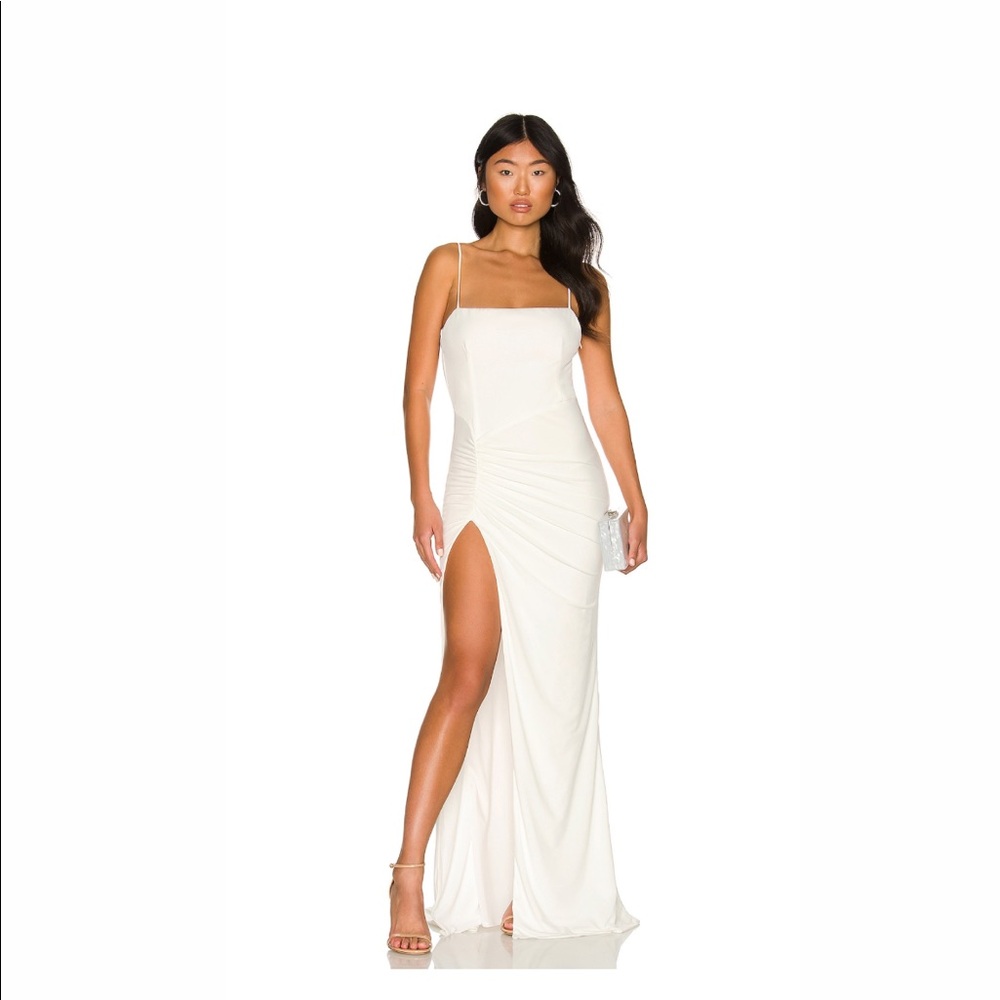 X Revolve Supermodel Gown in Ivory Katie May